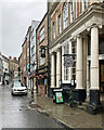 Durham: Saddler Street on a rainy evening