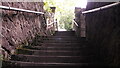 Steps up to Cromford Canal, and to footbridge