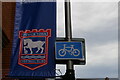 Ipswich Town Football Club banner, Westgate Street, Ipswich