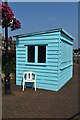 Blue kiosk on the quay at Queenborough