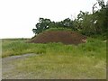 Giant compost heap near Eastwood Farm