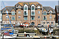 Waterside apartments overlooking Eling tide mill