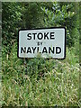 Stoke By Nayland Village Name sign