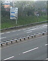 Directions sign alongside the A4042, Newport