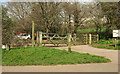 Gate into car park, Longmarsh