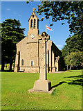 SE2489 : War Memorial and the Church of St Gregory, Great Crakehall by David Dixon