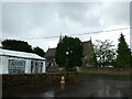 Shippon: looking from the pub car park towards the church