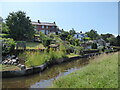 Houses backing on to the Llangollen Canal at Froncysyllte