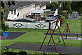 Playground and houses at Harnham