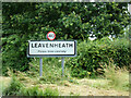 Leavenheath Village Name sign