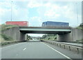 A38 southbound passing under island for A5 and M6 Toll Road