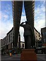 SP3379 : Frank Whittle statue and Whittle Arch, Millennium Place, Coventry by Alan Paxton