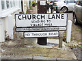 TL9734 : Church Lane sign by Geographer