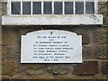 SJ3707 : War memorial tablet, Asterley Primitive Methodist Chapel by Bill Harrison