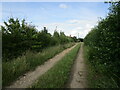 Footpath approaching the B1188, Potterhanworth Heath