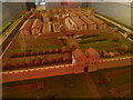 NZ3667 : Scale model of Arbeia Roman Fort inside the gatehouse by Jeremy Bolwell