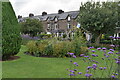 Houses and gardens riverside at Otley