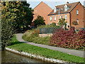 Canalside housing near Meaford in Staffordshire