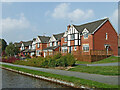 Canalside housing near Meaford in Staffordshire