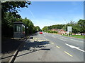 Bus stop and shelter on Worcester Road (B4084), Pershore