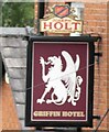 SJ8690 : Sign of The Griffin Hotel by Gerald England