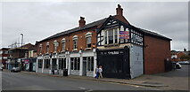 SP0384 : Shops and Pub, Harborne High Street by Paul Collins