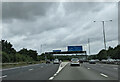 On the M25 clockwise at the split of lanes for junction 16