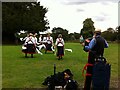 Morris dancing outside Astley Castle