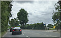 Heading south on Cockfosters Road at the junction with Chalk Lane