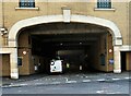 Loading bay entrance on NE side of Priory Meadow shopping precinct, Hastings