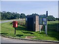 Postbox and bus shelter, Littlemill