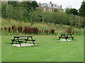 NT2470 : Picnic benches, Braidburn Valley Park by M J Richardson