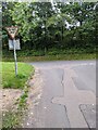 Give Way sign, Chapel Road, Llangwm, Monmouthshire