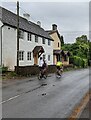 Sunday morning cyclists in Mitchel Troy, Monmouthshire