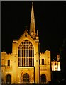 TG2308 : Norwich - Cathedral - Western façade and spire - nighttime by Rob Farrow