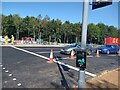 Toucan Crossing across the A24 at Robin Hood Roundabout