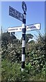 Cumberland County Council finger signpost at Wetheral Pasture