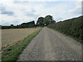 Farm track and footpath to Rufford