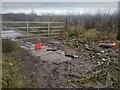 ST4162 : Gateway near Nye with flytipping by Kevin Pearson