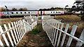 Level crossing for footpath over railway lines north of Northallerton Station