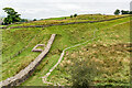 NY7567 : Hadrian's Wall Turret, Peel Crags by Brian Deegan