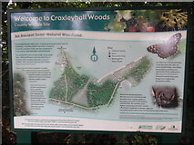 TQ0795 : Information Board at north edge of Croxleyhall Woods by David Hillas