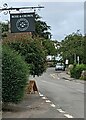 Rose & Crown name sign, Nympsfield, Gloucestershire