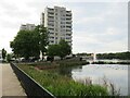 TQ4779 : Flats overlooking South Mere, Thamesmead by Malc McDonald
