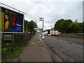 Bus stop and shelter on Newarthill Road