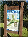 Information board at Porte Gardens (Llanidloes)