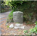 Old Turnpike Terminus Marker on the A3079 in Okehampton Hamlets parish