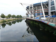 ST1776 : The Principality (Millennium) Stadium and the River Taff, Cardiff by Ruth Sharville