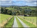 SJ2036 : Scenic farm track by John H Darch