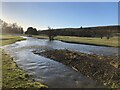 The River Clwyd bursting its banks in Cae Ddol